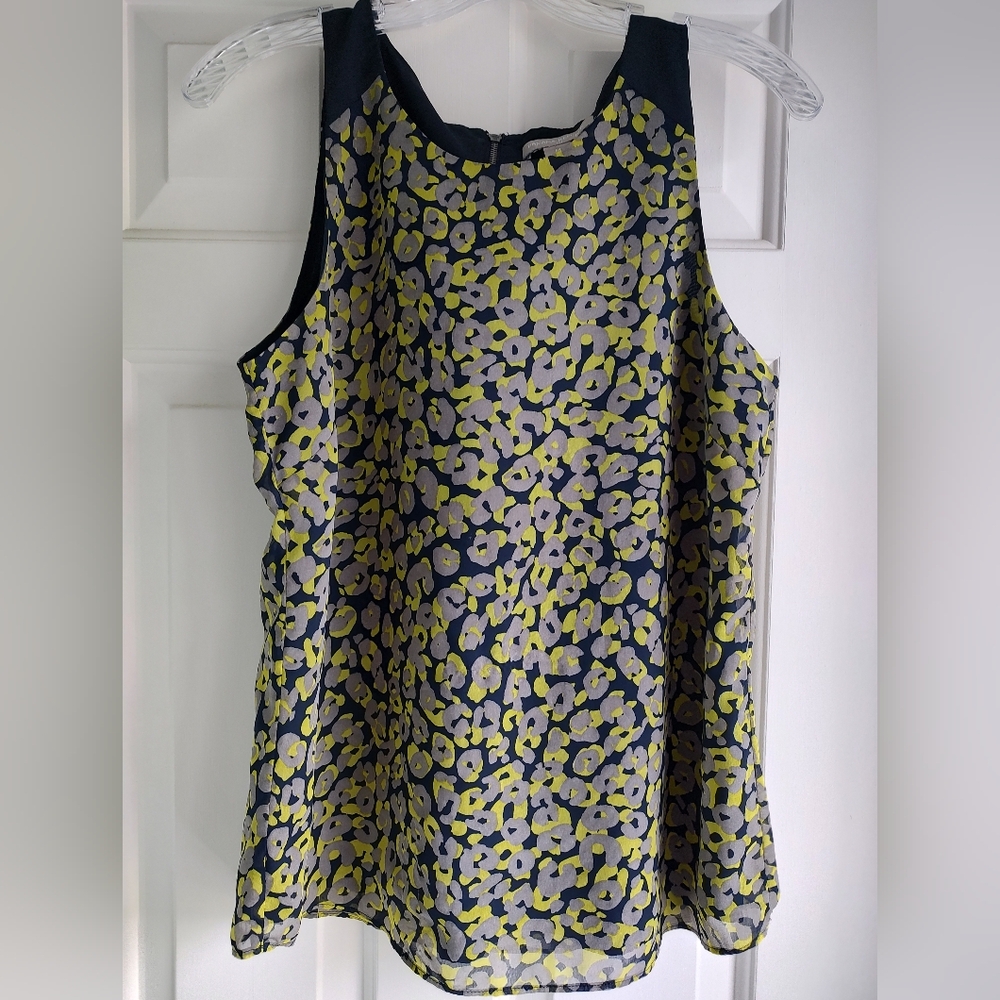 Banana Republic Leopard Print Top - Yellow and Black